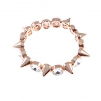 Rose Gold Crystal Spikes Bracelet